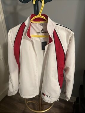 Stormtech Men's White & Red Athletic Windbreaker Jacket